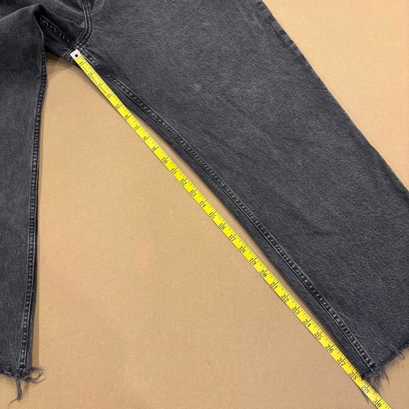 Abercrombie & Fitch Women’s Curve Love Baggy Low Rise Size 31/12S Faded Black - Picture 12 of 14